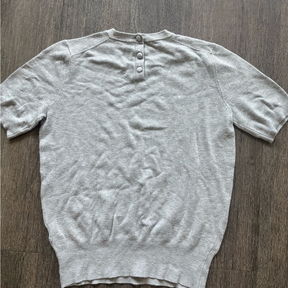 Zara Light Gray Short Sleeve Top - Picture 5 of 5